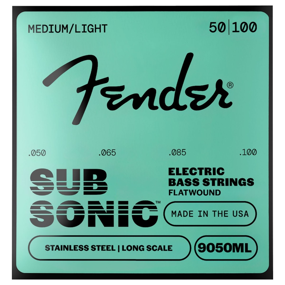 Fender 9050ML Stainless Bass Flatwound Strings 50-100 - Image 1