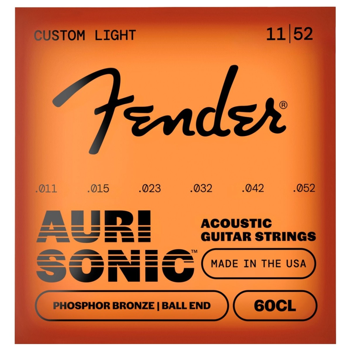 Fender 60CL Phosphor Bronze Acoustic Strings 11-52 - Image 1