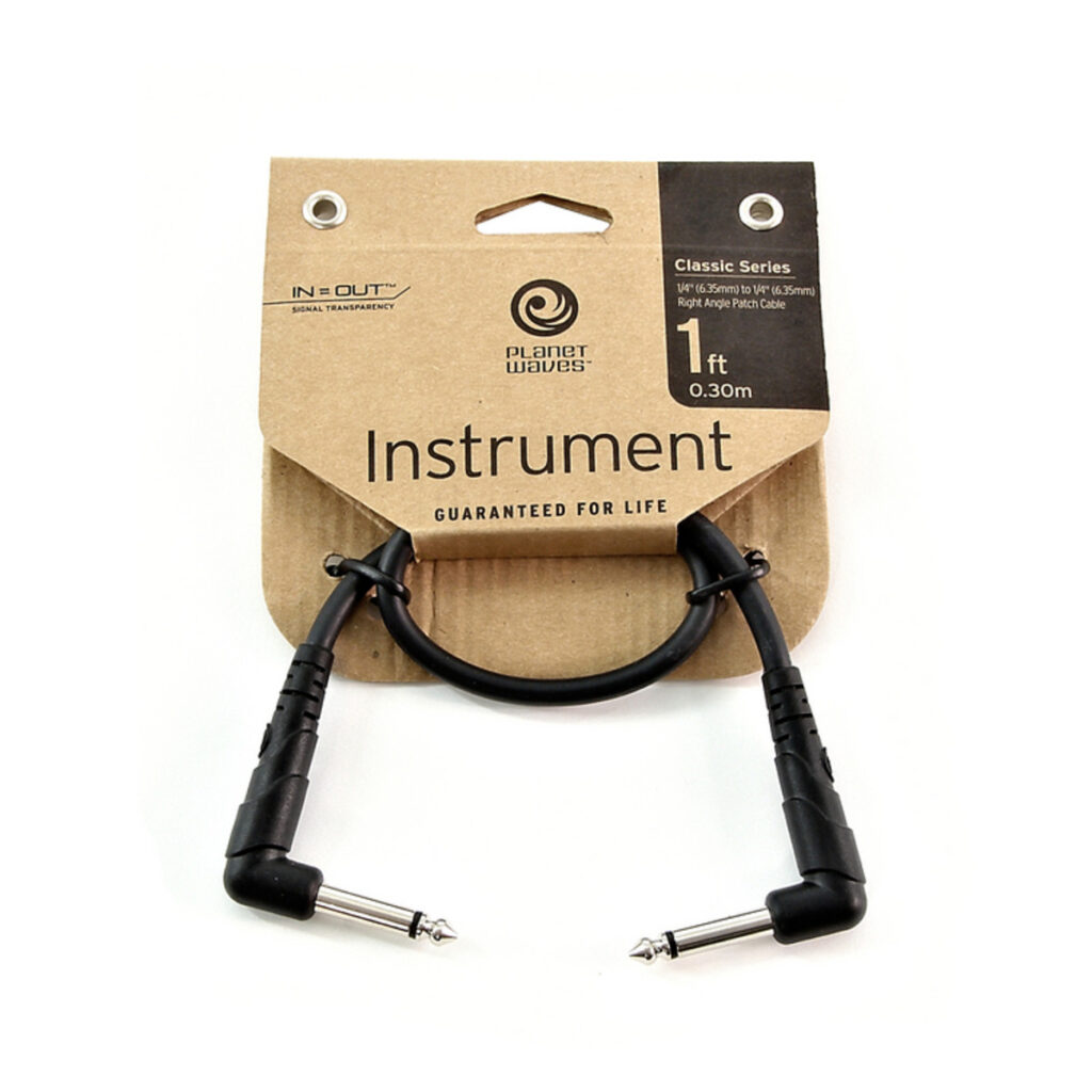 Planet Waves Classic Series Patch Cable Right Angle 1 Foot