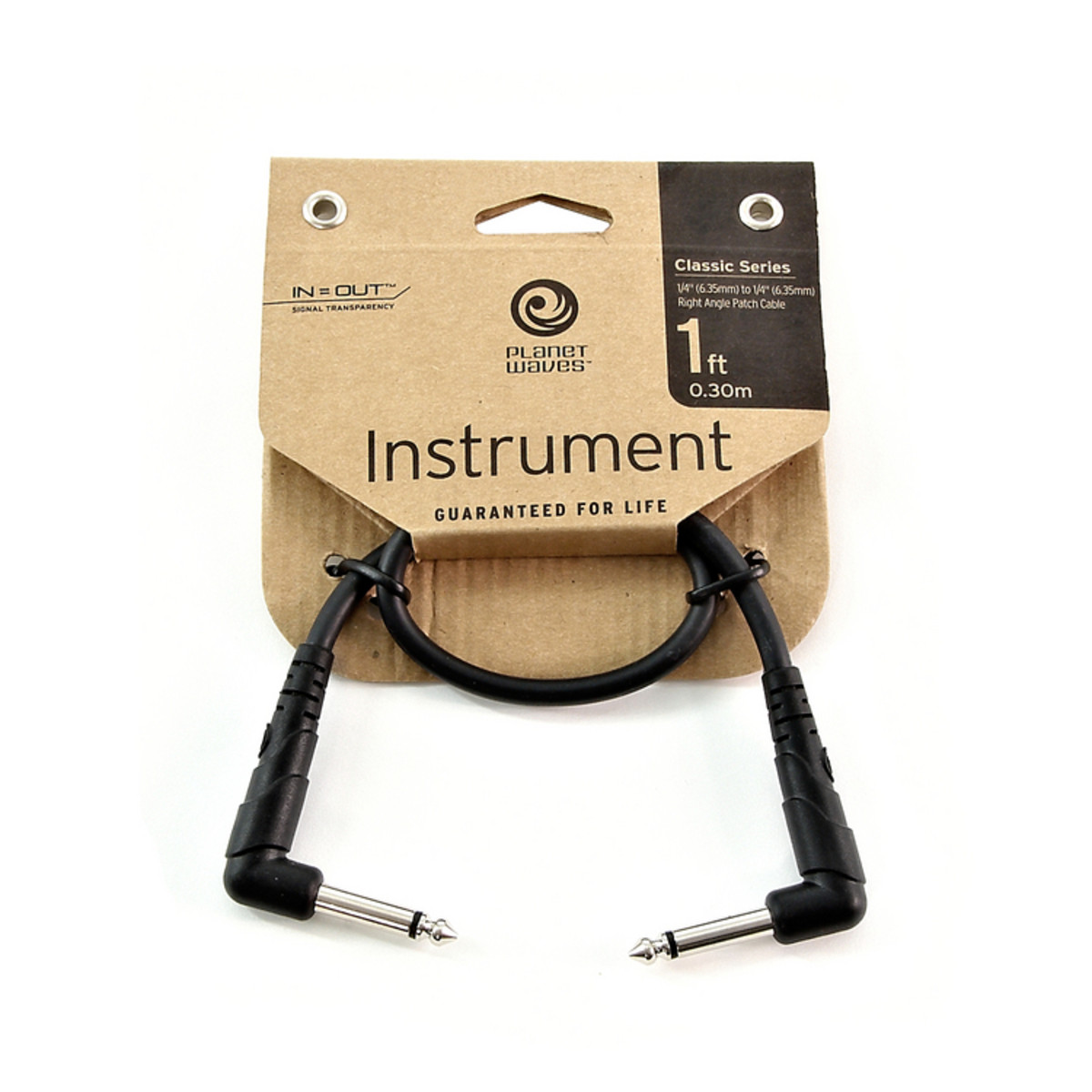 Planet Waves Classic Series Patch Cable Right Angle 1 Foot - Image 1