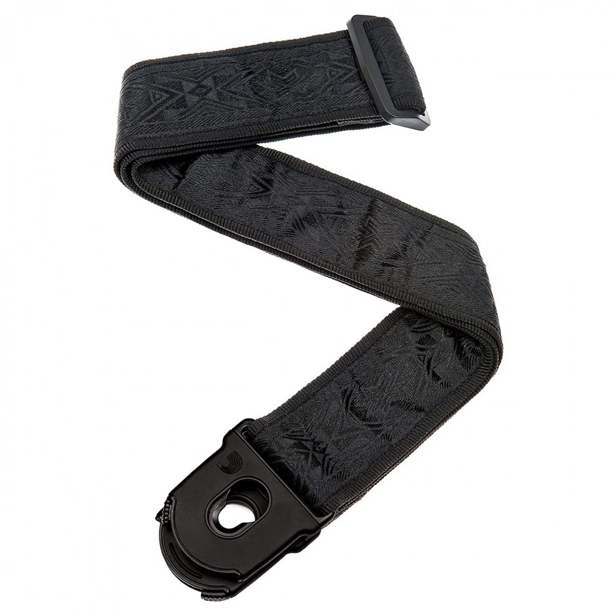 DAddario 50PLB01 Planet Lock Guitar Strap Black Satin - Image 1