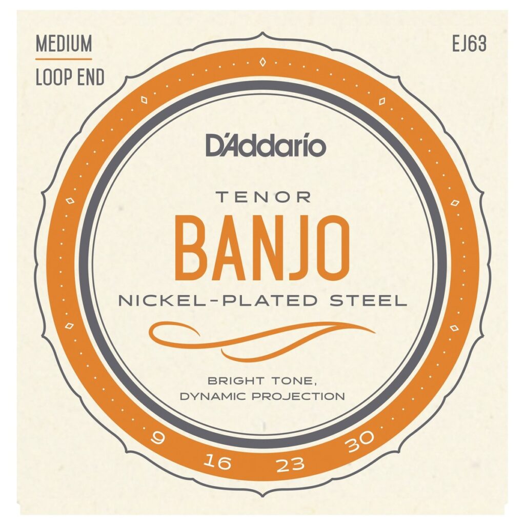 DAddario EJ63 4 String Tenor Banjo Strings Nickel 9-30