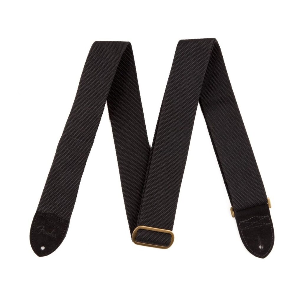 Fender Guitar Strap Cotton/Leather Black