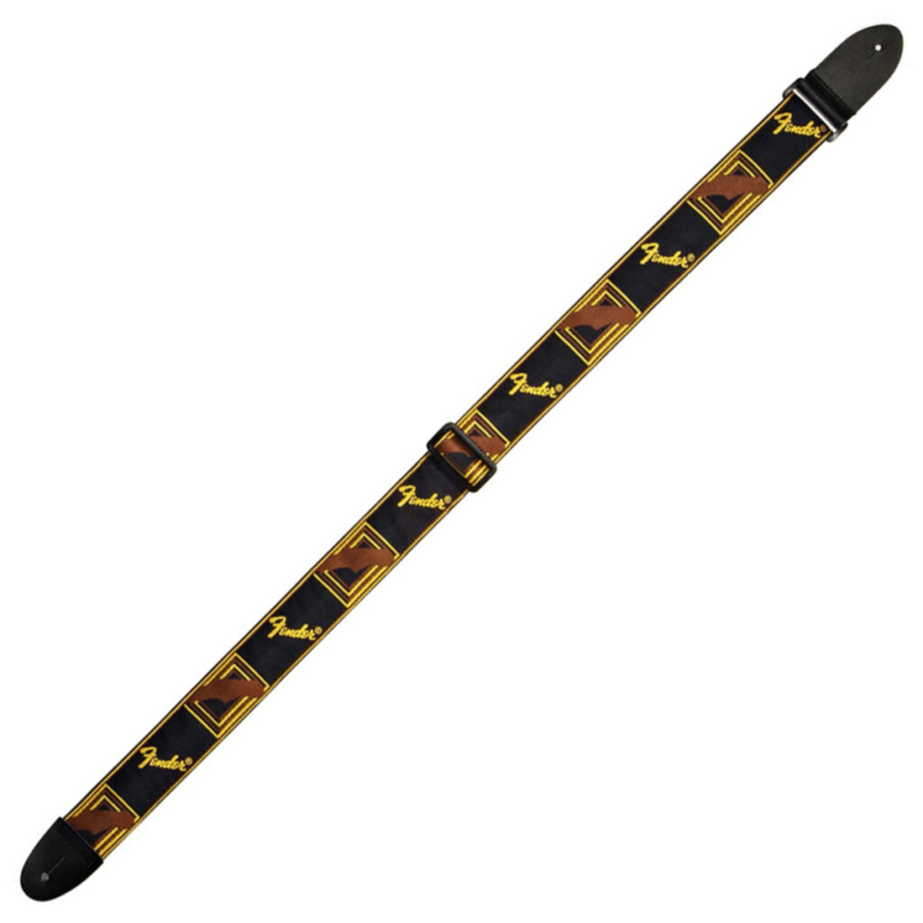 Fender Black Yellow and Brown Mono Strap