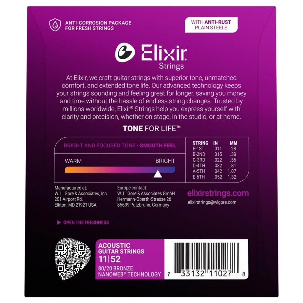 Elixir 11027 NANOWEB Custom Light 11-52