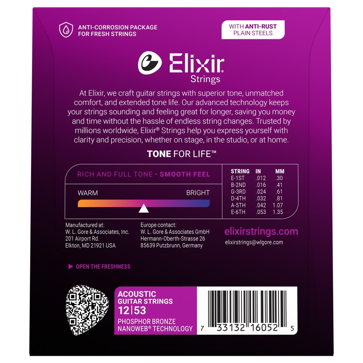 Elixir 16052 NANOWEB Phosphor Bronze 12-53 - Image 3