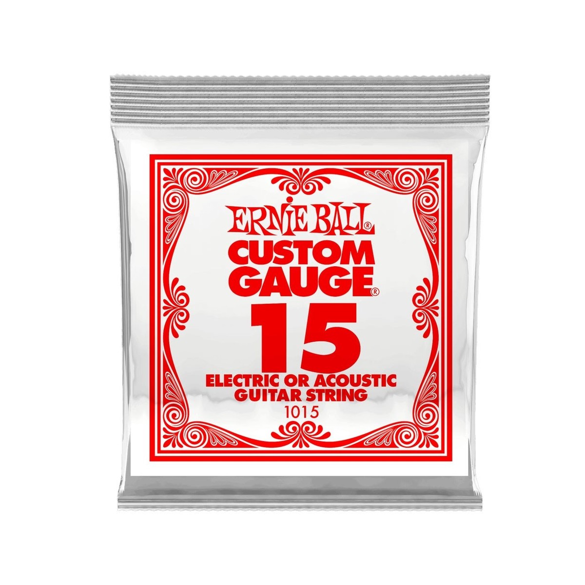 Ernie Ball 1015 Single .015 Plain Steel String - Image 1