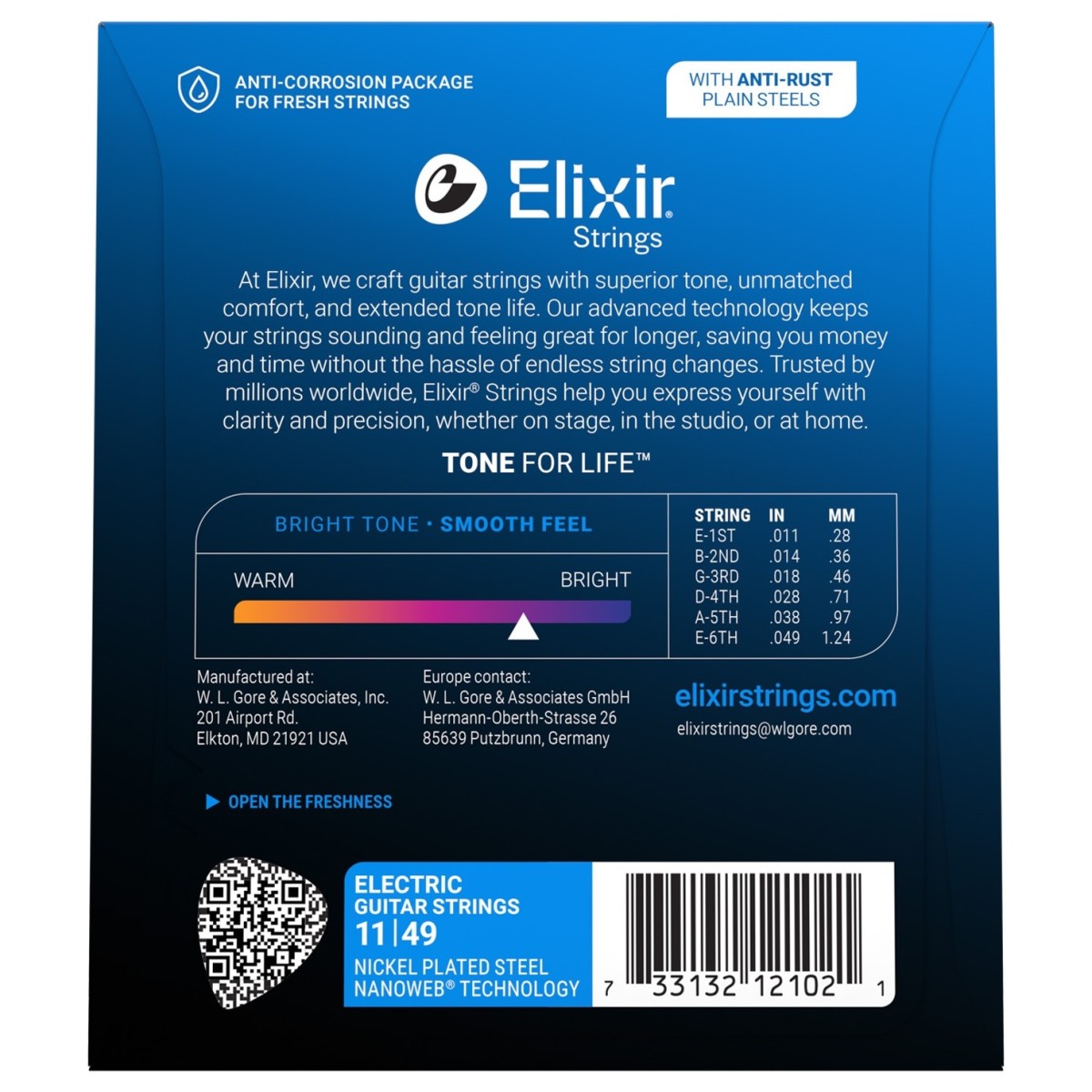 Elixir 12102 NANOWEB Medium Strings 11-49 - Image 2