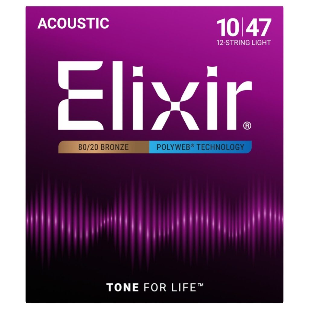 Elixir 11150 POLYWEB 12-String Acoustic Guitar Strings10-47