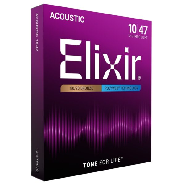 Elixir 11150 POLYWEB 12-String Acoustic Guitar Strings10-47 - Image 3