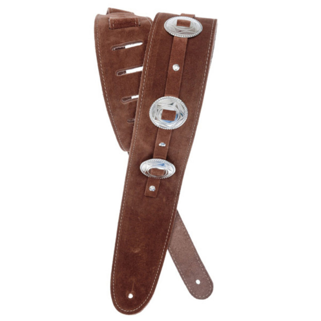 DAddario 25SSC01 Conchos Guitar Strap Brown