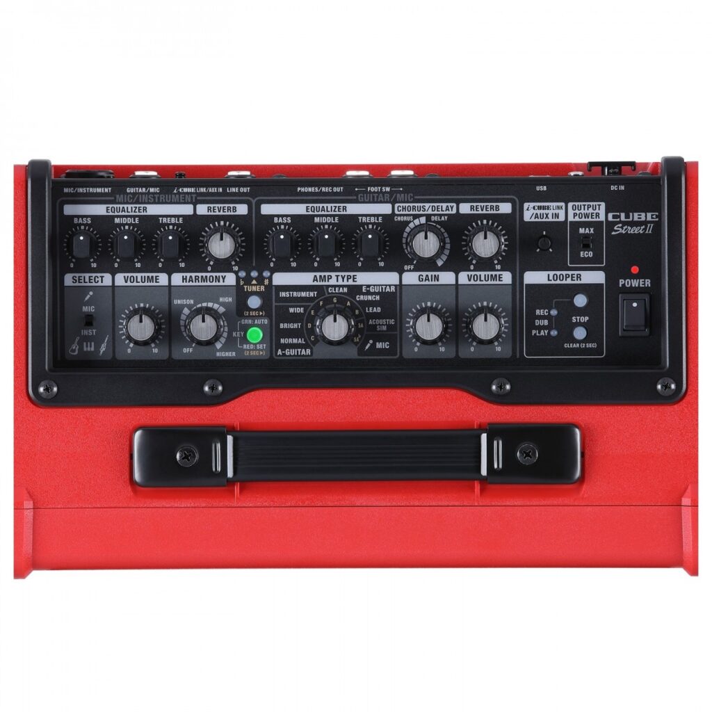 Boss Cube Street 2 Portable Stereo Amp with Bluetooth Adaptor Red