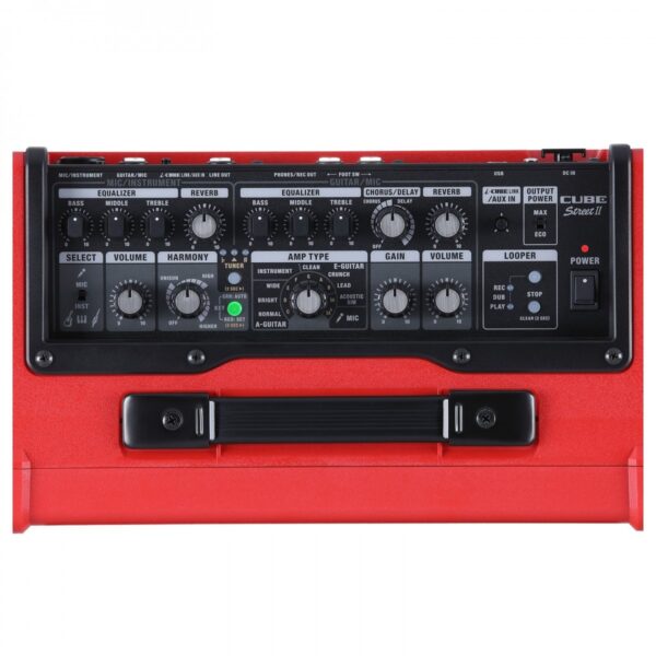 Boss Cube Street 2 Portable Stereo Amp with Bluetooth Adaptor Red