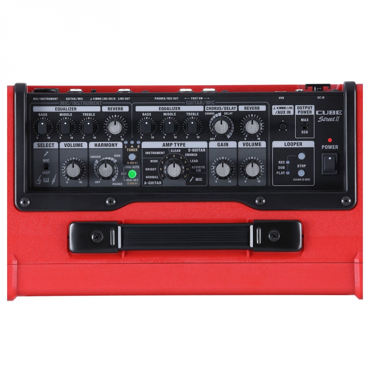 Boss Cube Street 2 Portable Stereo Amp with Bluetooth Adaptor Red