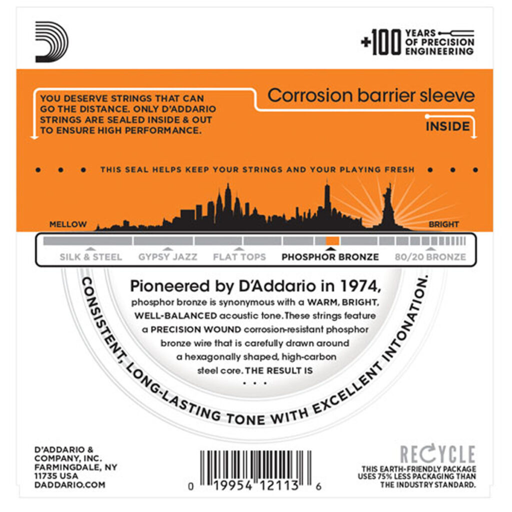 DAddario EJ15-3D Phosphor Bronze Extra Light 10-47 x 3 Pack
