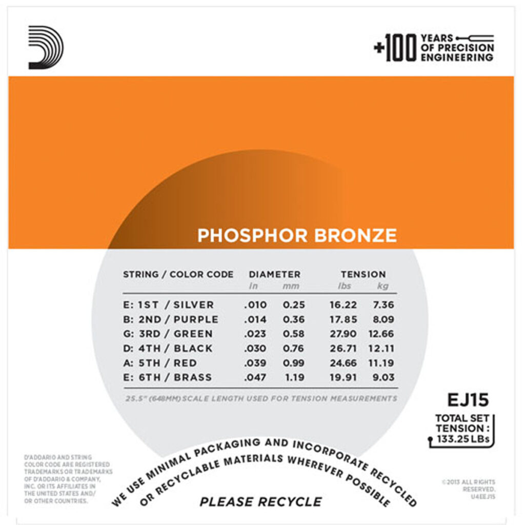 DAddario EJ15-3D Phosphor Bronze Extra Light 10-47 x 3 Pack