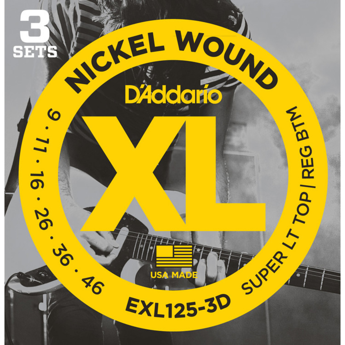 DAddario EXL125-3D 9-46 3 Pack - Image 1