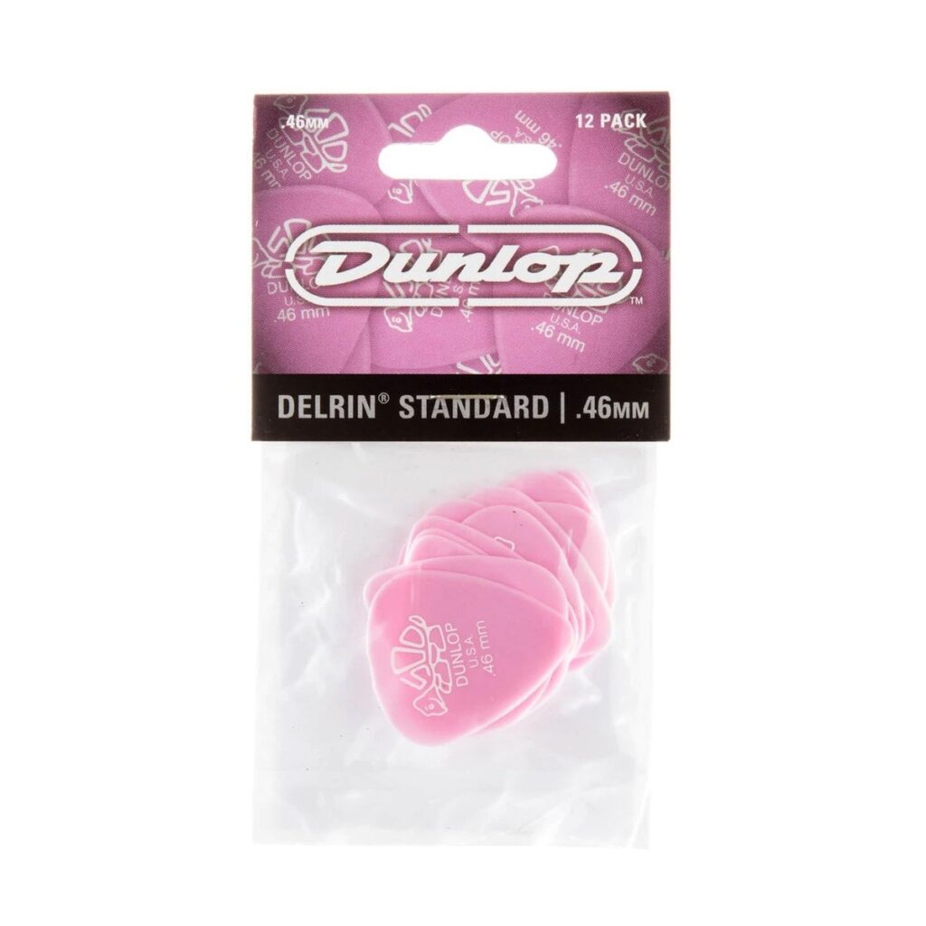 Dunlop 0.46mm Del 500 Pick Light Pink Players Pack of 12