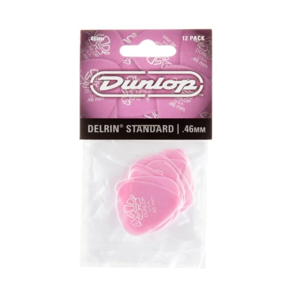 Dunlop 0.46mm Del 500 Pick Light Pink Players Pack of 12 - Image 2