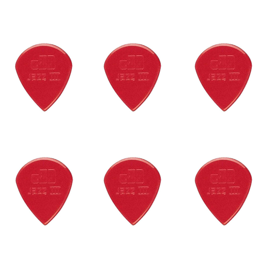 Dunlop Nylon Jazz III Red 1.38mm 6 Pack