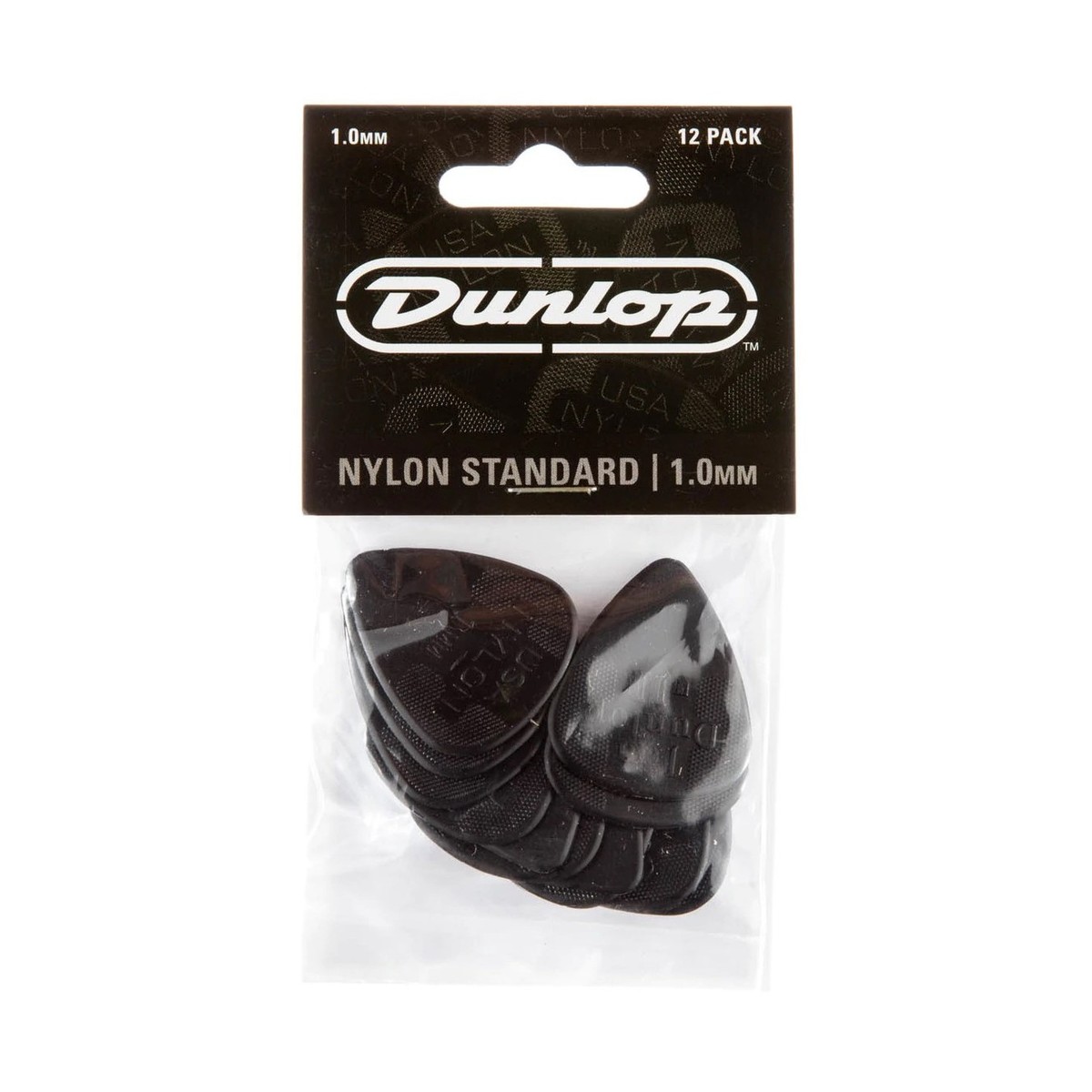 Dunlop 44P10 1.00mm Nylon Standard Pick Black Players Pack of 12 - Image 4