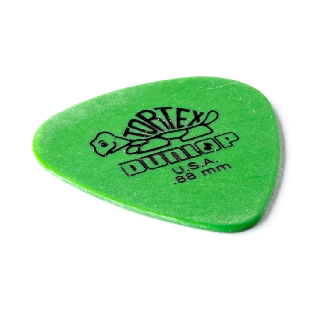 Dunlop 418P88 0.88mm Tortex Standard Pick Green Players Pack of 12