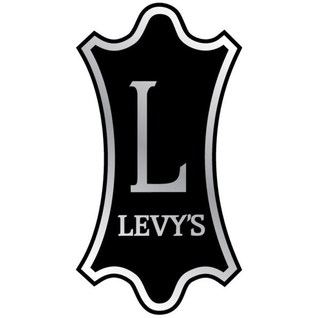 Levys DM1PD Padded Leather Strap Dark Brown