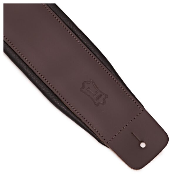Levys DM1PD Padded Leather Strap Dark Brown - Image 3