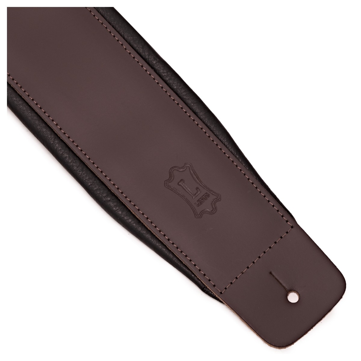 Levys DM1PD Padded Leather Strap Dark Brown - Image 3