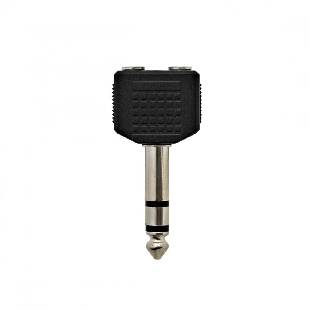 6.35mm Stereo Male/2x3.5mm Stereo Female Adaptor