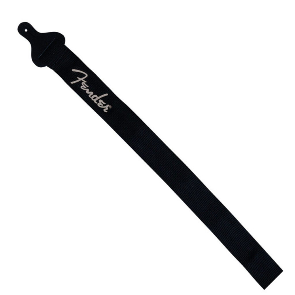 Fender 2 Inch Poly Guitar Strap Black with Grey Logo