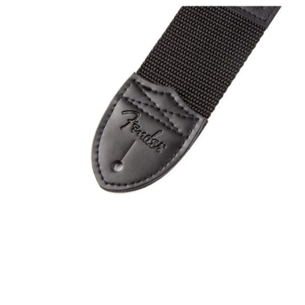 Fender 2" Poly Guitar Strap Black with Yellow Fender Logo - Image 2
