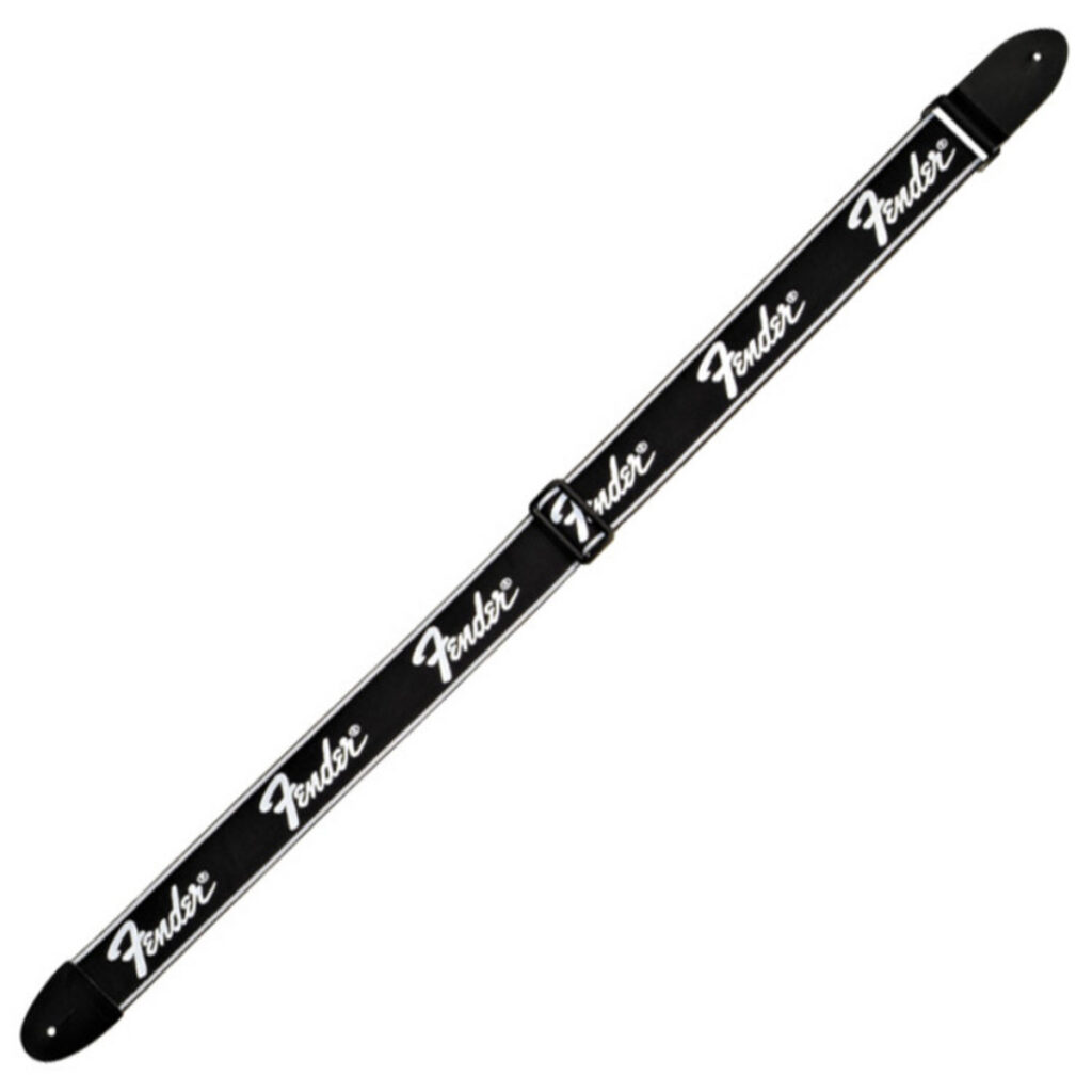 Fender Running Logo Guitar Strap Black