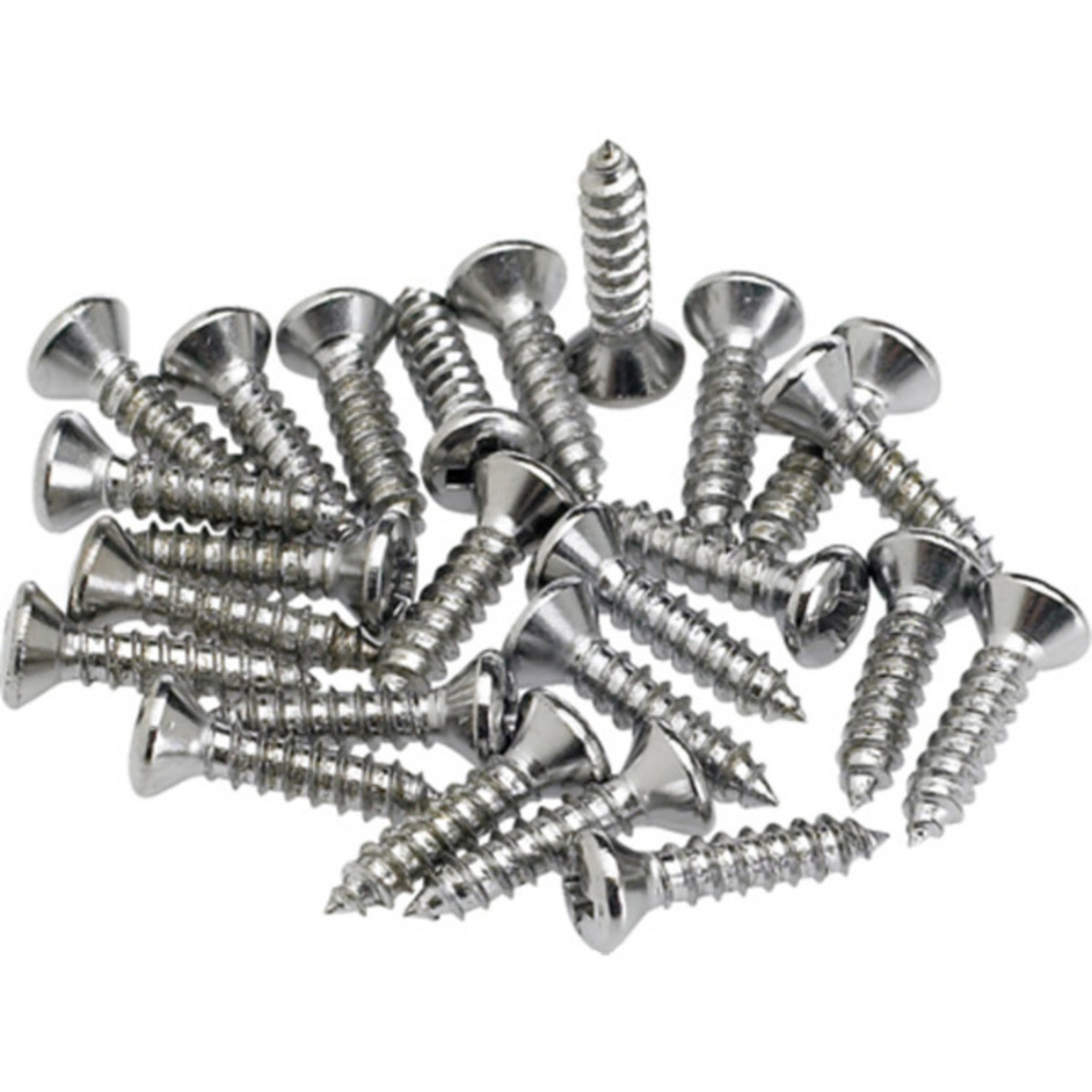 Fender Pickguard/Control Plate Mounting Screws 24 Chrome - Image 1
