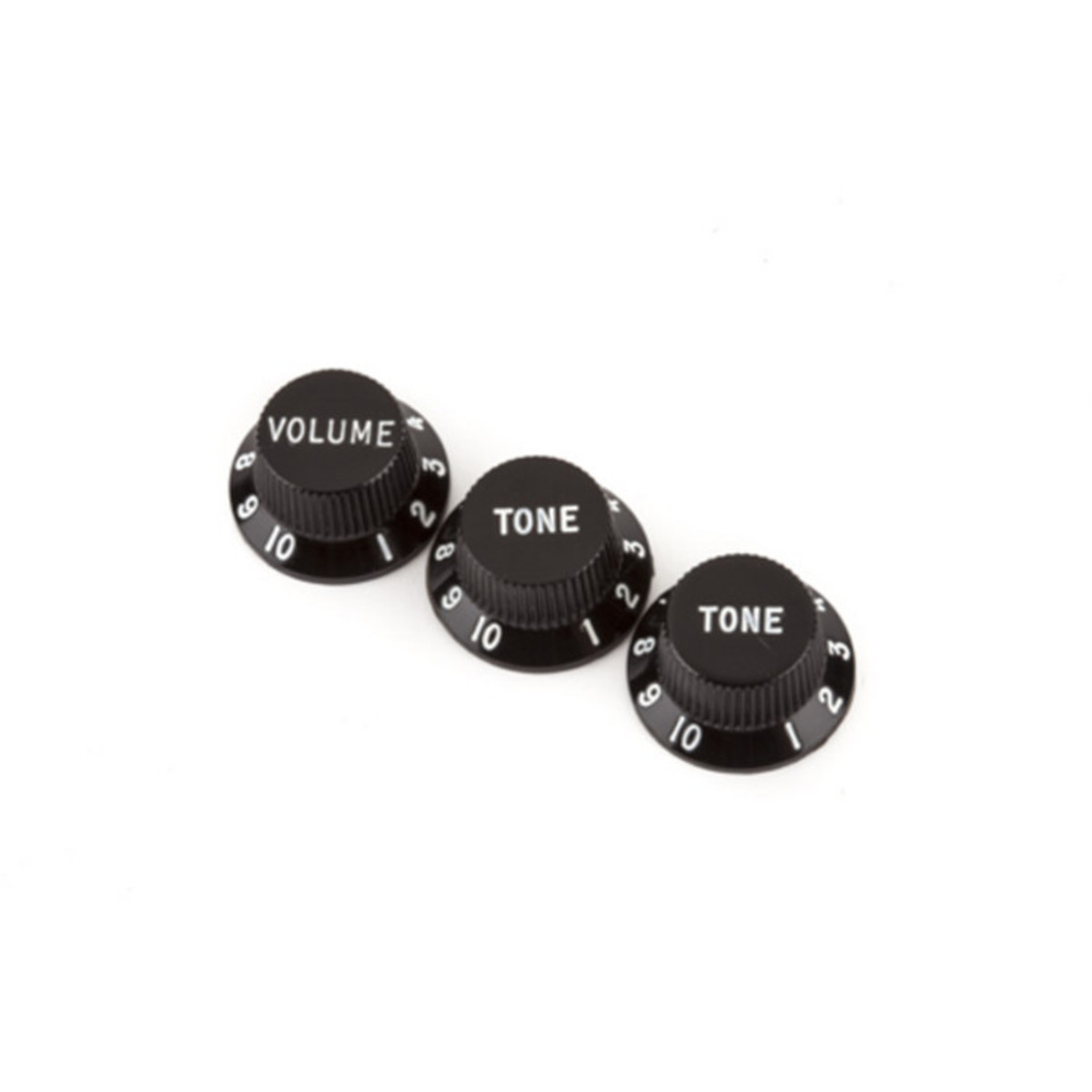 Fender Stratocaster Knobs 1 Volume 2 Tone Black - Image 1