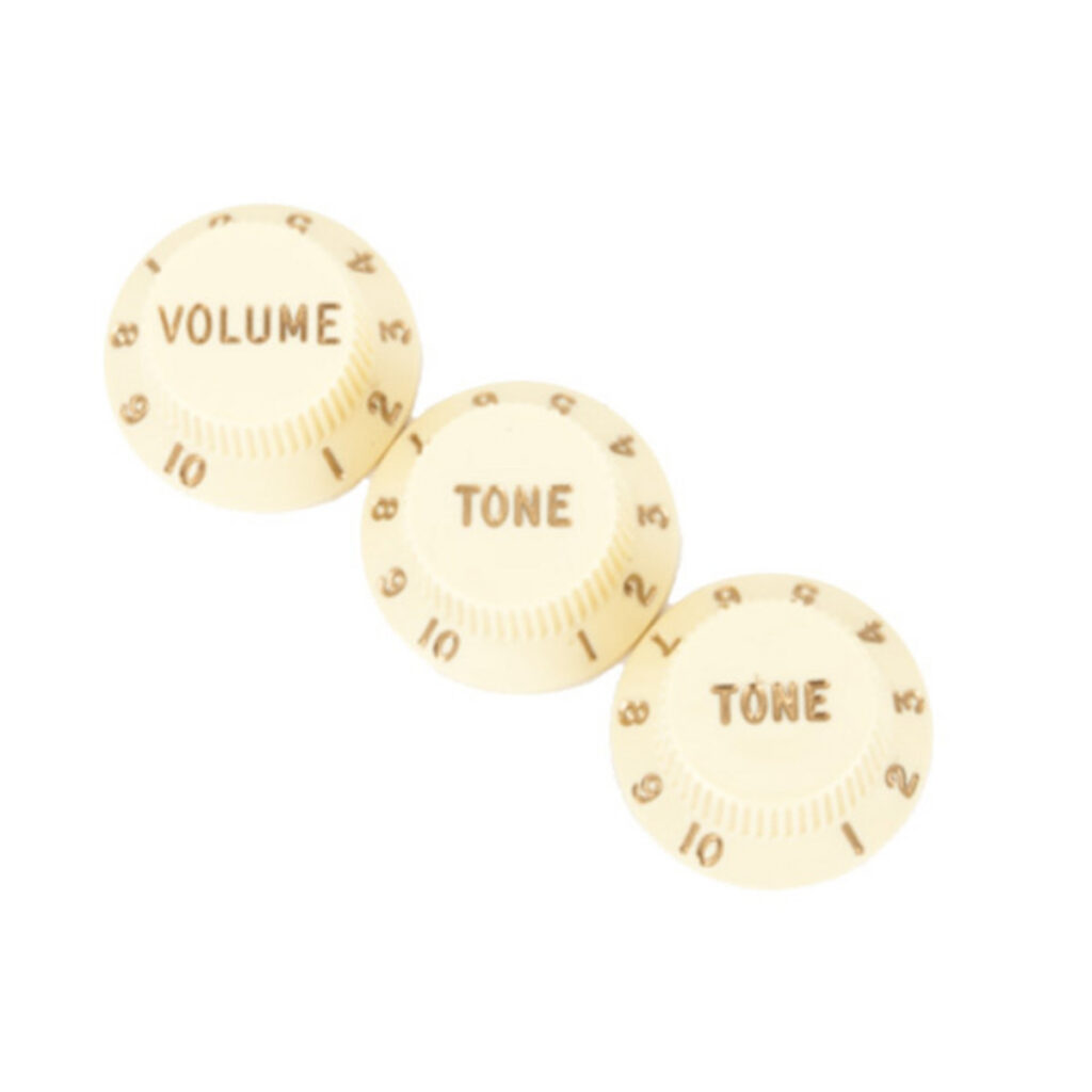 Fender Stratocaster Knobs 1 Volume 2 Tone Aged White