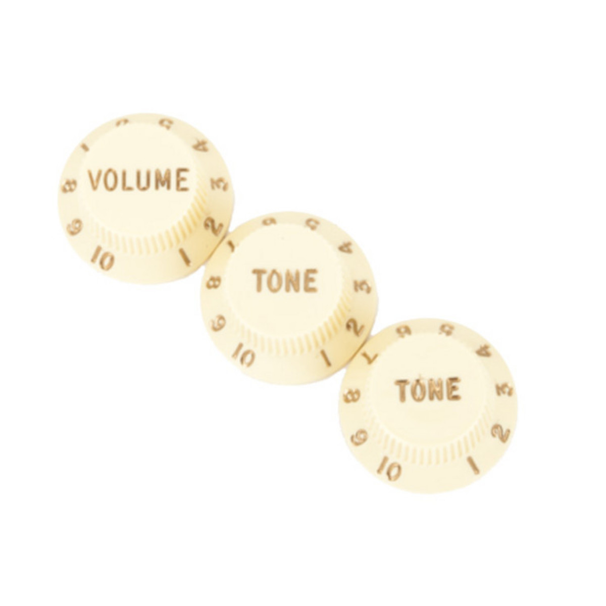 Fender Stratocaster Knobs 1 Volume 2 Tone Aged White - Image 1