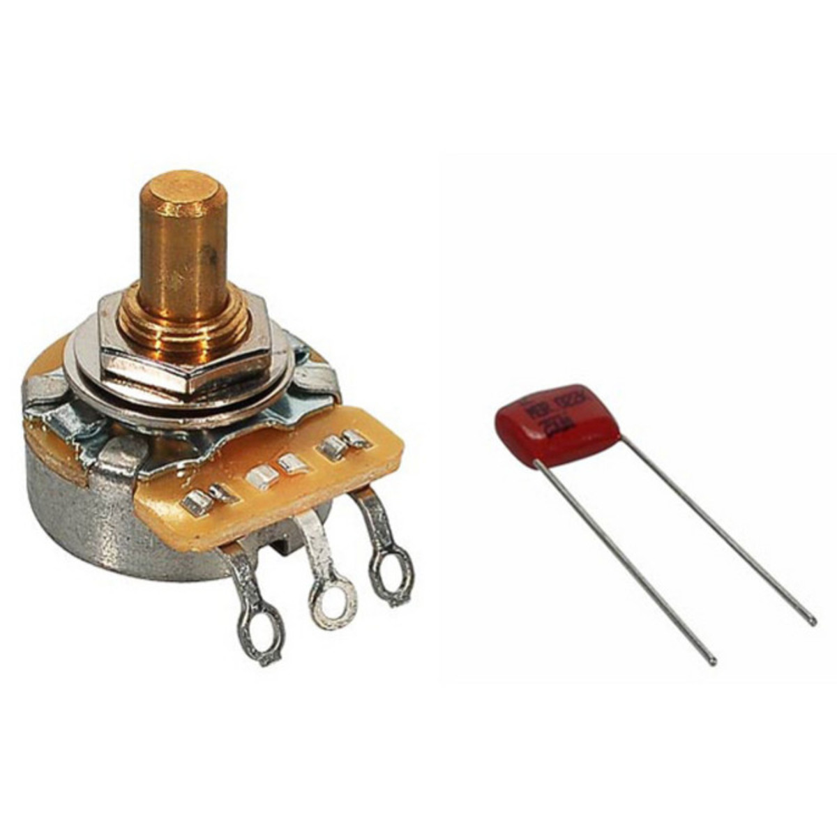Fender Volume/Tone 500K Solid Shaft Potentiometer - Image 1