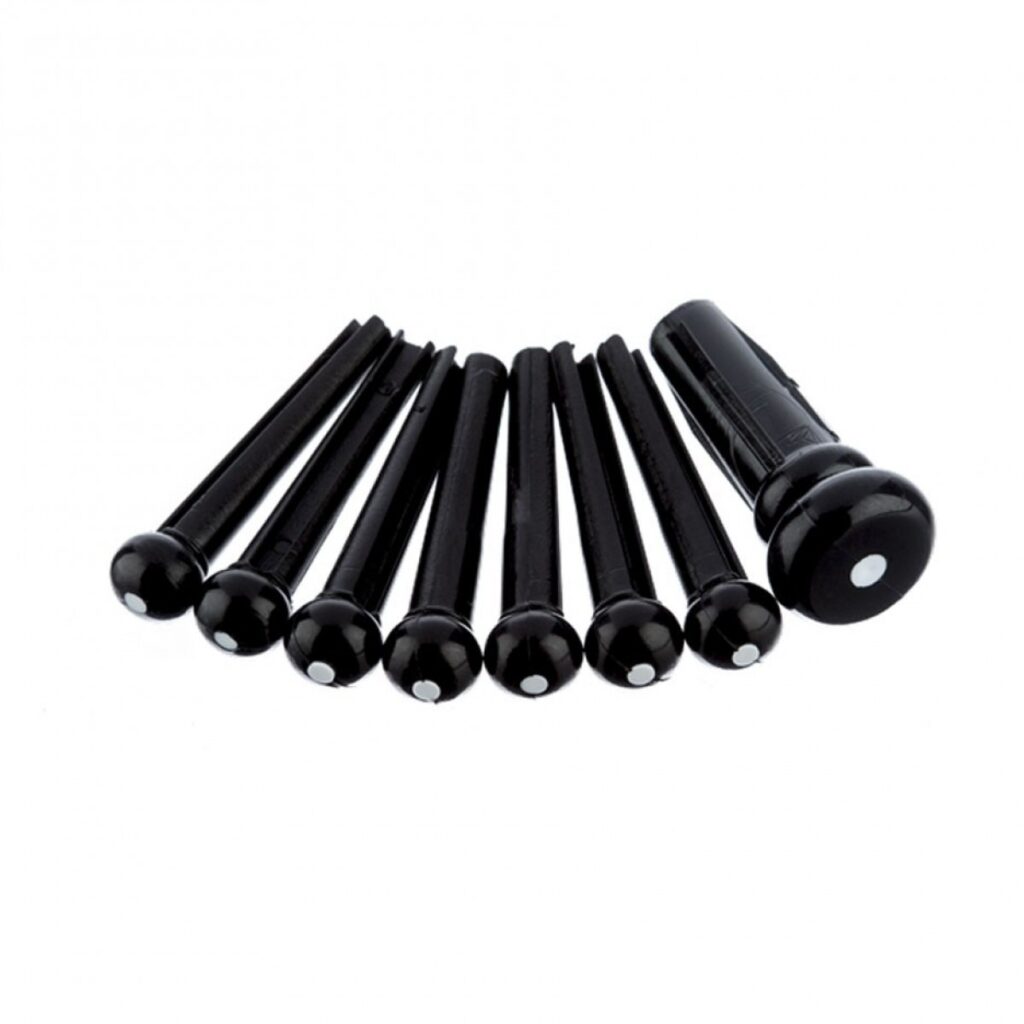 Fender Acoustic Bridge Pin Set Black with White Dots