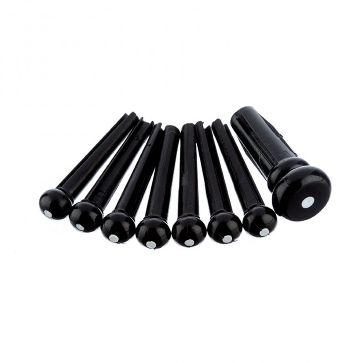 Fender Acoustic Bridge Pin Set Black with White Dots - Image 1
