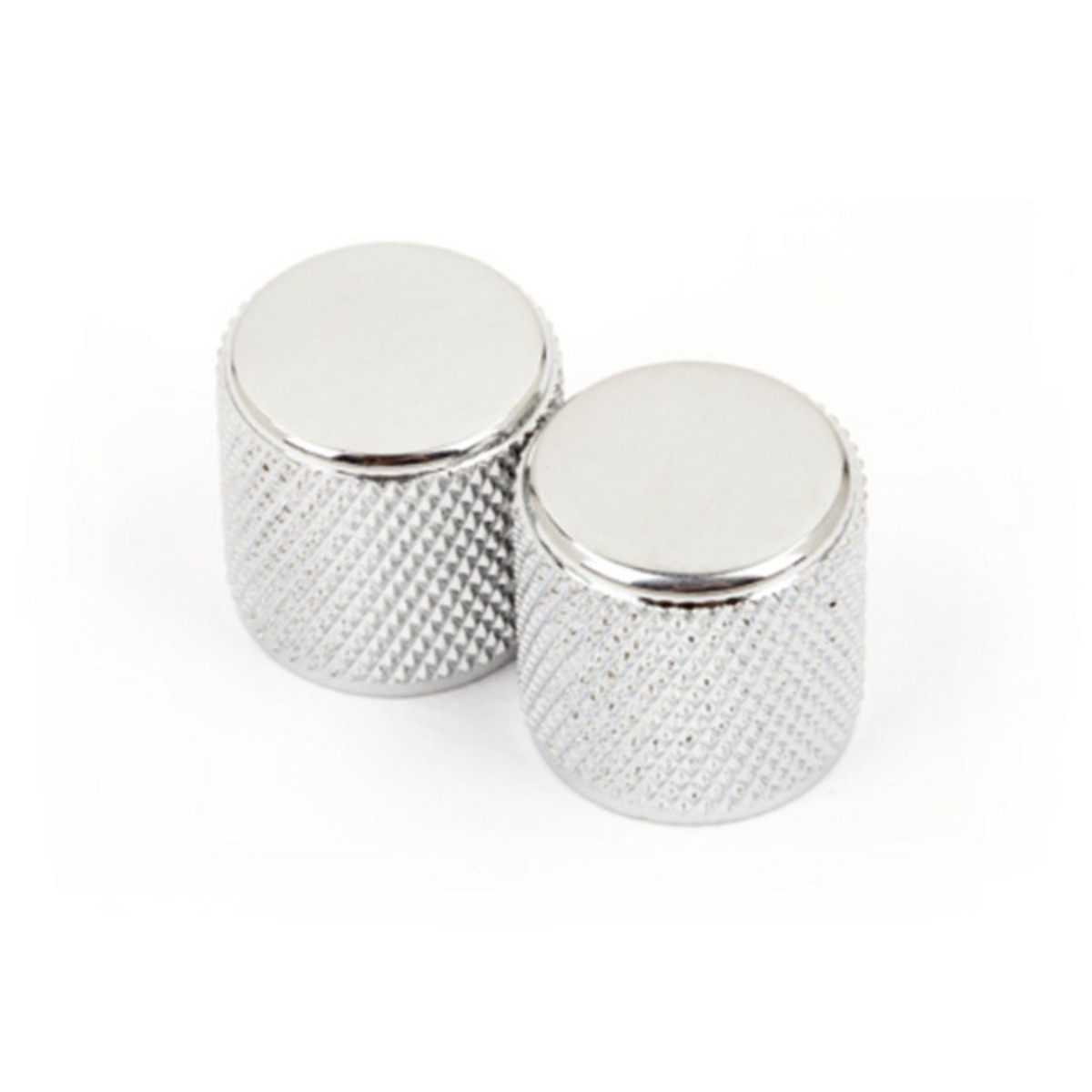 Fender Telecaster/Precision Bass Knurled Control Knobs Chrome - Image 1