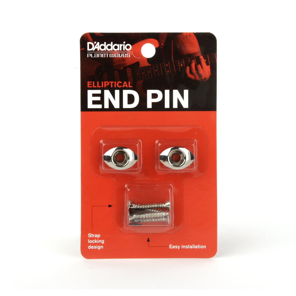 D’Addario Elliptical End Pins Chrome - Image 3