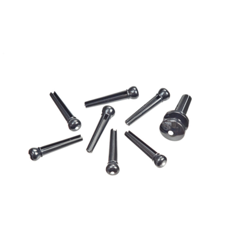 DAddario PWPS10 Plastic Bridge Pins Set Ebony