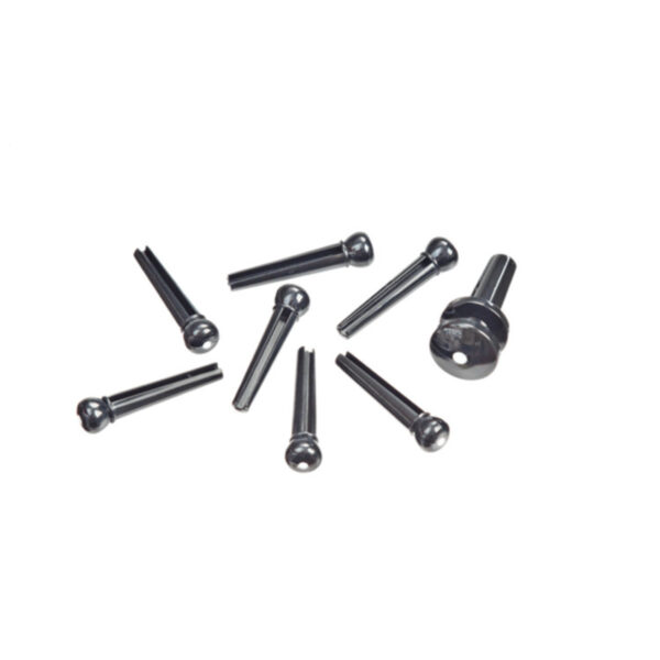 DAddario PWPS10 Plastic Bridge Pins Set Ebony - Image 1