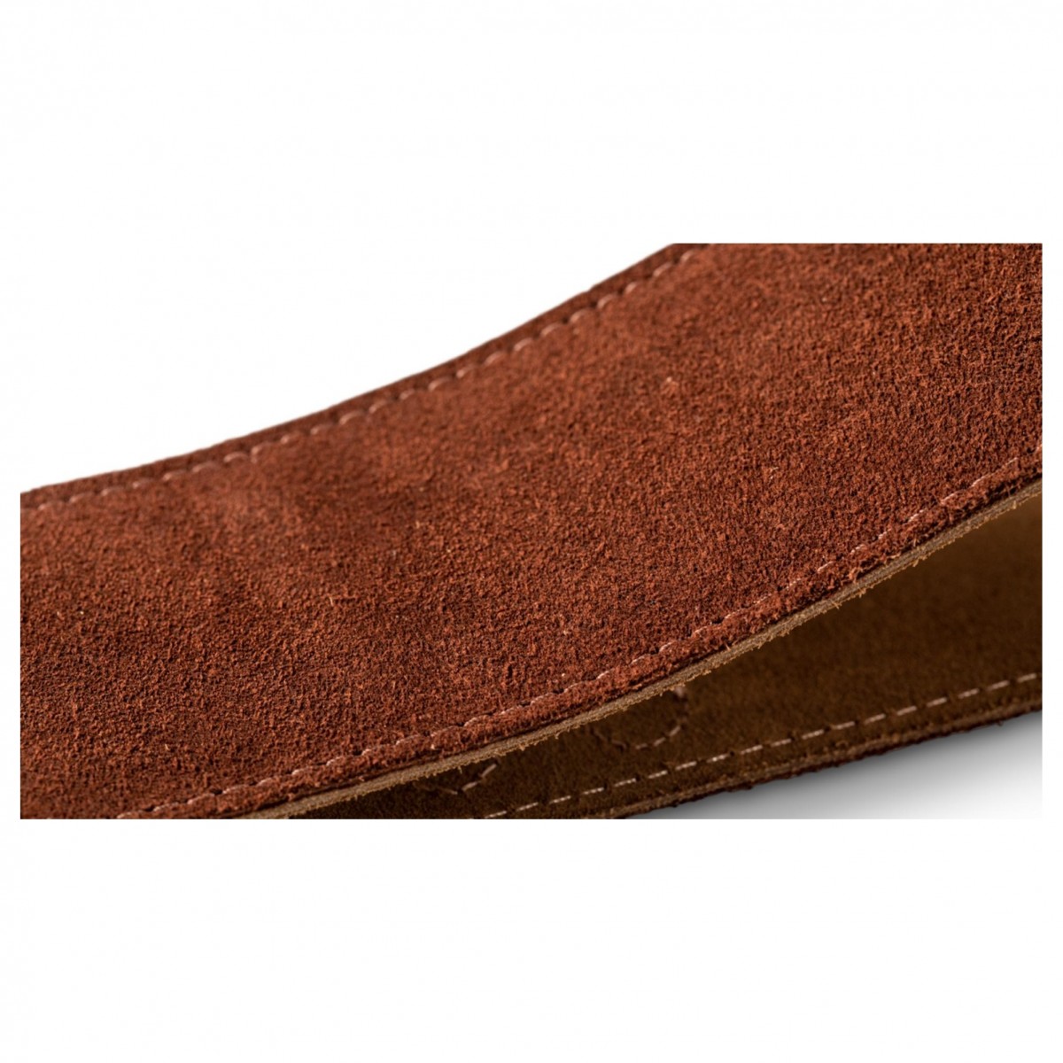 Taylor Logo Suede Guitar Strap Chocolate - Image 3