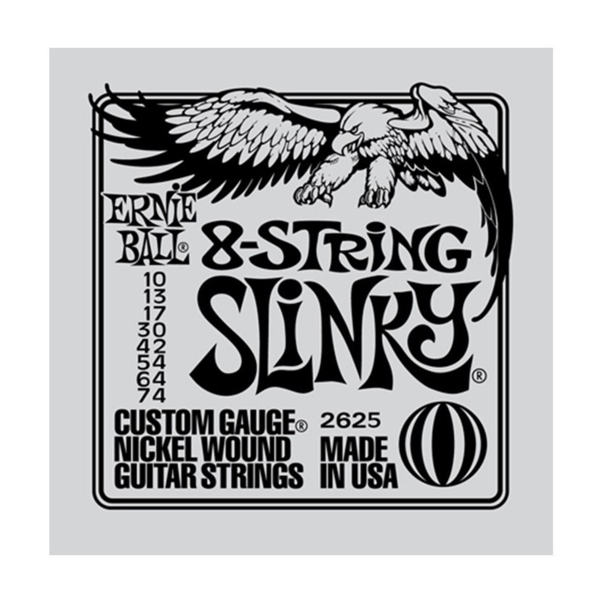Ernie Ball Regular Slinky 2625 8-String Nickel Guitar Strings 10-74 - Image 1