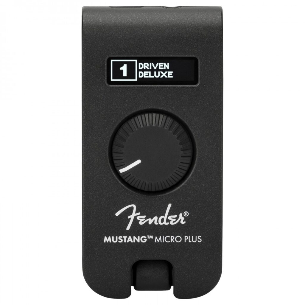 Fender Mustang Micro Plus and HP-210 Stereo Headphones by Gear4music