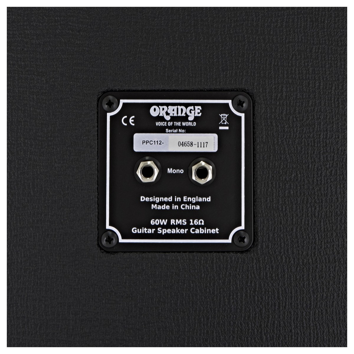 Orange PPC112 1x12 Closed Back Speaker Cab Black