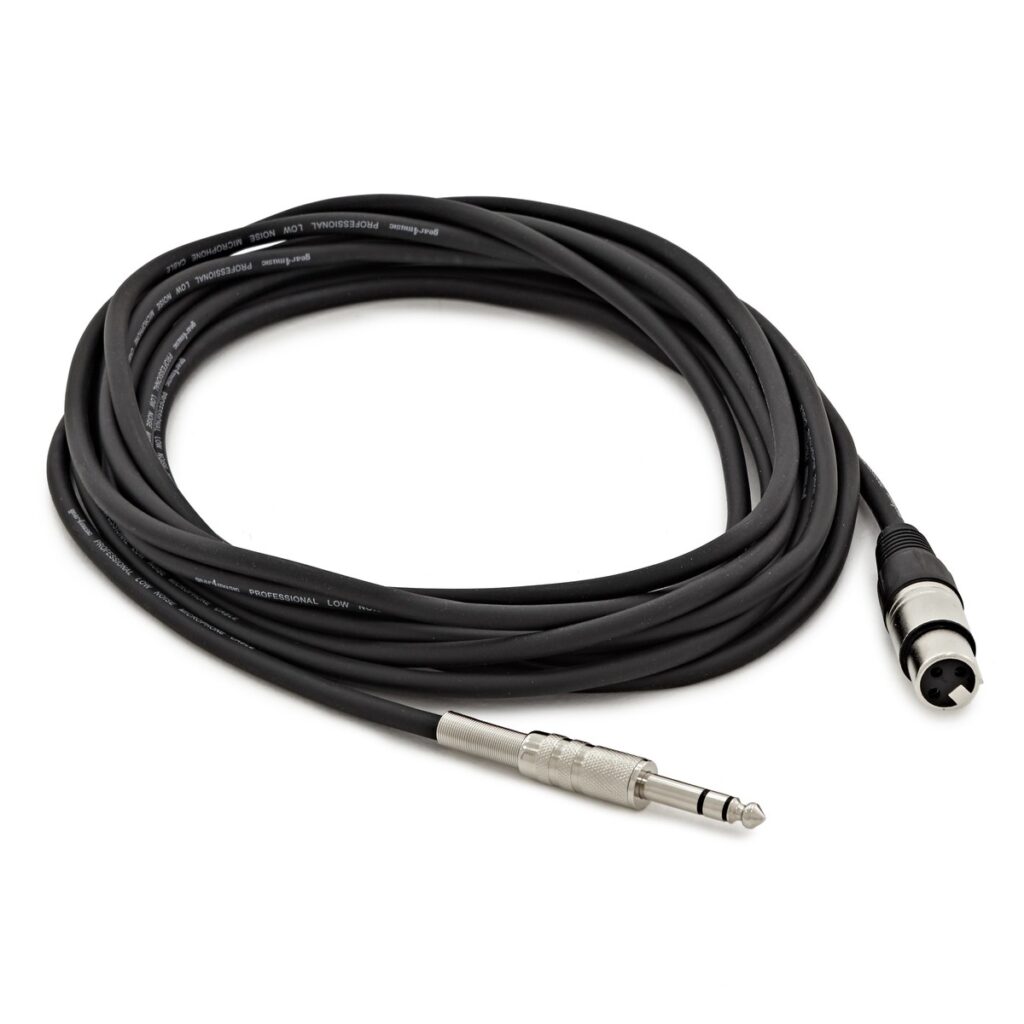XLR (F) - Balanced 1/4 Jack Pro Cable 6m