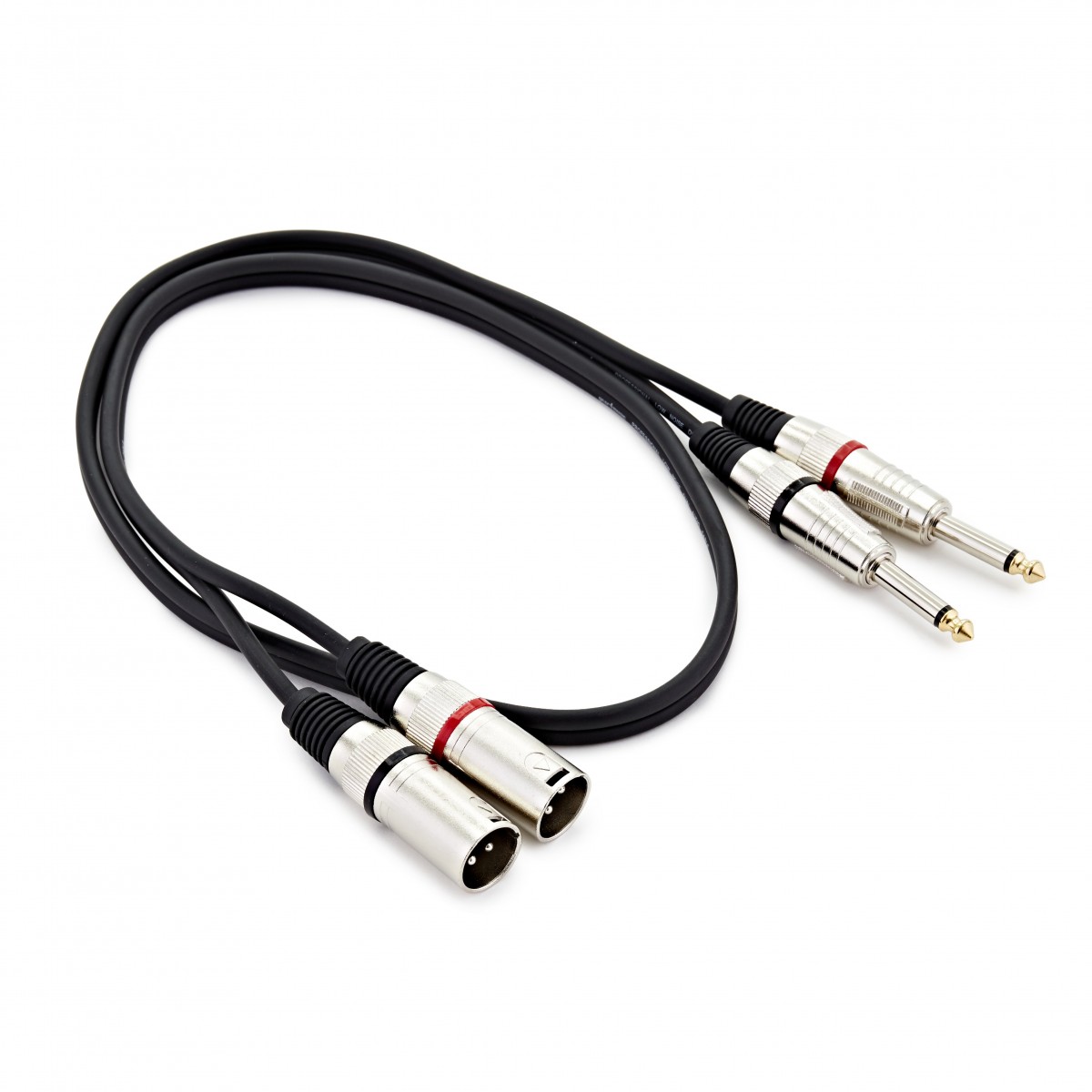 XLR (M) - Jack Amp/Mixer Cable Dual Mono 1m - Image 1